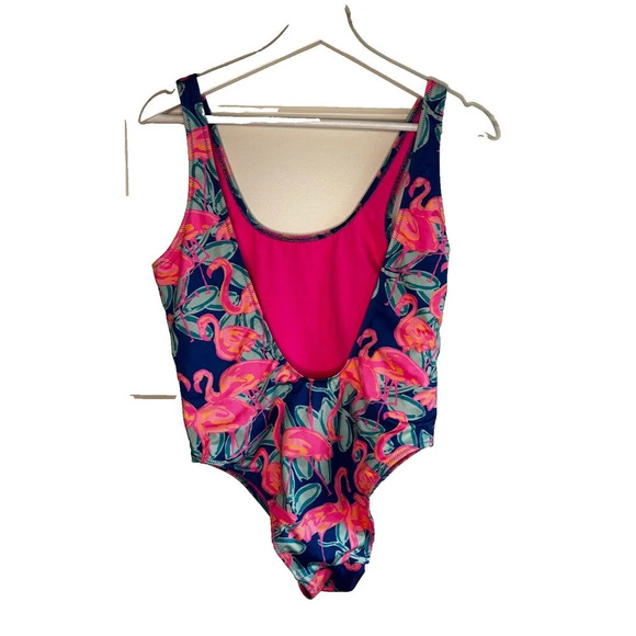 Chubbies Flamingo Print‎ One Piece Swimsuit SZ M EUC - Picture 2 of 3